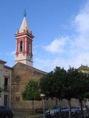 Pink church in Jerez de la Frontera, Spain