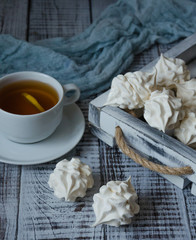 Home made orange marmelade on wooden background