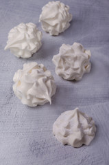 Fresh apple vanilla zephyr on wooden background