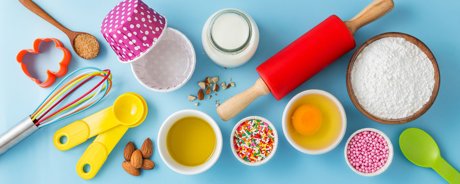 Baking ingredients and tools