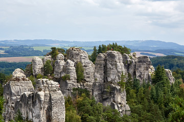 sandstone rocks near Valdstejn gothic castle