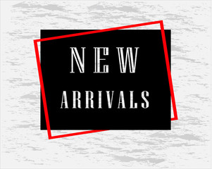 New Arrivals banner for cover page and advertising.