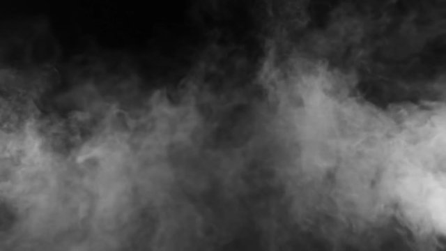 Slow motion of realistic smoke effect on black background