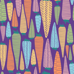 Colourful carrot pattern. Cute and bright pattern for brand who has fun and happy style. Repeated pattern. Suits for kids/children pattern.