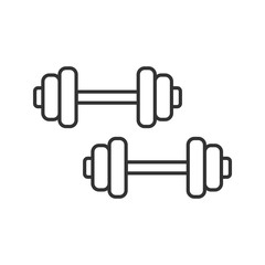 Dumbbells linear icon