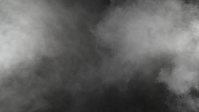 Slow motion of realistic smoke effect on black background