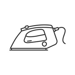Steam iron linear icon