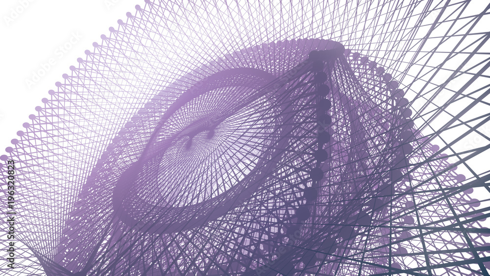 Poster Abstract background with futuristic geometric surface. 3d rendering