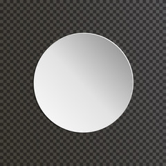 Round paper plate on transparent background.
