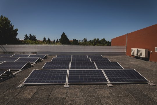 Solar panels at solar station