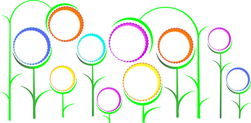 runde Bl&uuml;ten Rahmen