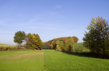 Plakat Loebichau / Germany: Indian summer in the countryside in Eastern Thuringia