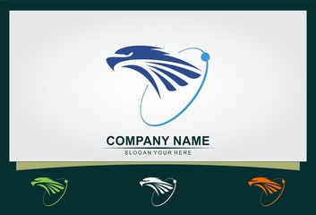 Obraz premium eagle icon trevel logo