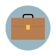 Briefcase bag colored icon, logo