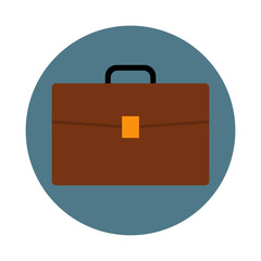 Briefcase bag colored icon, logo