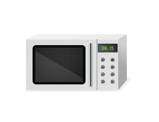 Microwave. Household electrical equipment. Vector illustration Kitchen appliances