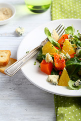 Oranges and pumpkin healthy salad
