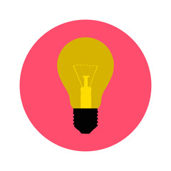 Light bulb colored icon, logo