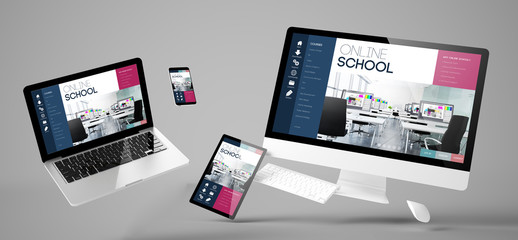 flying devices online school responsive website