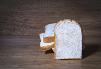 sliced bread isolated on white background