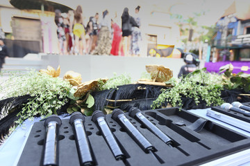 judge ready for testing on rehearsal event on stage