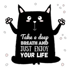 Vector cartoon sketch cat illustration