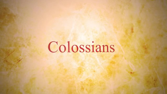 Books of the new testament in the bible series - Colossians