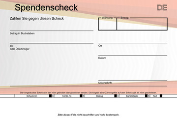 Scheck Rahmen orange