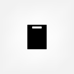 Cutting board in black simple silhouette style icons