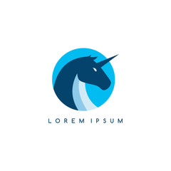 unicorn horse logo logotype © Vector1st