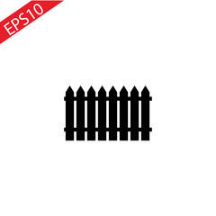 fence icon on white background . Vector illustration