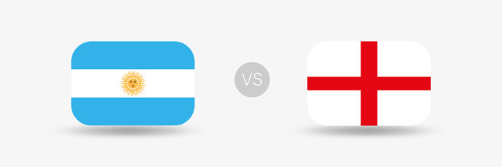 Fototapeta premium Argentinien gegen England - Flaggen