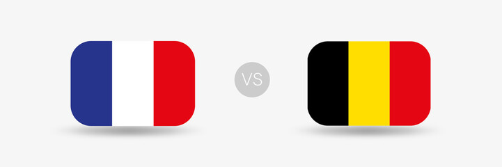 Frankreich gegen Belgien - Flaggen