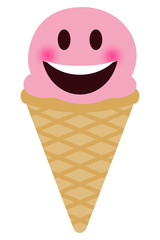 Eiscreme Emoji lachend