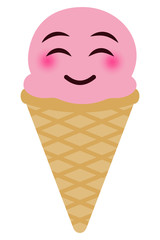 Eiscreme Emoji glücklich