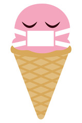 Eiscreme Emoji krank