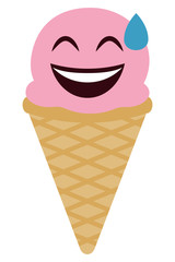 Eiscreme Emoji verlegen