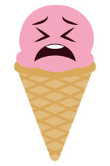 Eiscreme Emoji zweifelnd