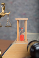 Sand clock. Closeup.
