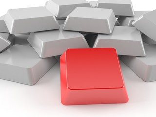 Red keyboard button concept