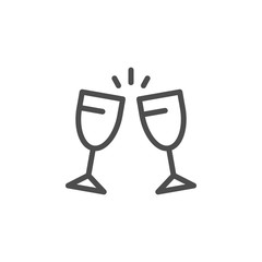 Cheers line icon