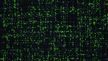 Big data of green numbers digit code