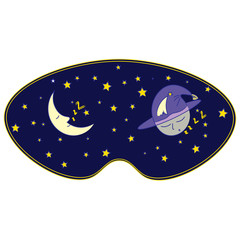 Sleep mask. Night space adventures in a dream