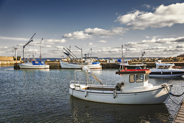 Fototapeta na wymiar Svanshall harbour Sweden