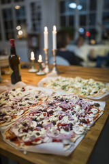 Prepared Homemade Pizza.