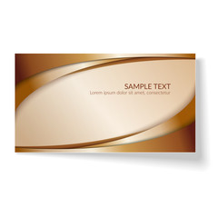 Card abstract wavy lines Golden curved lines on a light background Creative element for the design of templates banner poster Abstract decorative background for luxury business card template Vector