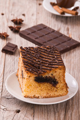 Chocolate cake. 