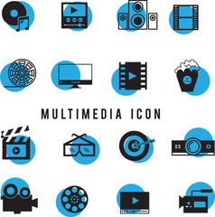 Ikony multimedialne - obrazy, fototapety, plakaty