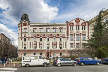 Belgrade, Serbia March 12, 2018: Building of the The Post (PTT) Museum in Belgrade.