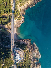 Coastal bridge highway in Tuscany